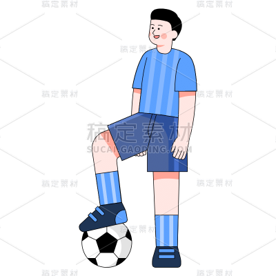 SVG-玩耍人物元素常规贴纸