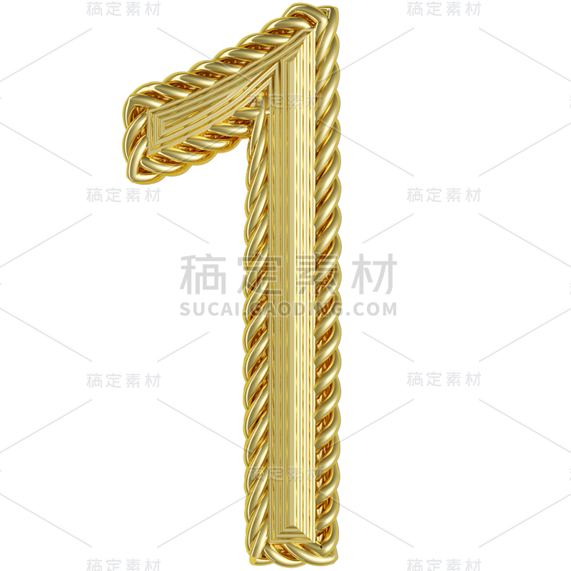 3D-金属数字元素-1