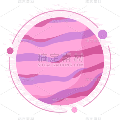 扁平风-高级星球贴纸