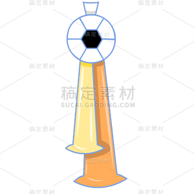 加油道具元素-扁平风-喇叭