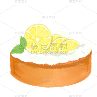油画棒-油画棒蛋糕元素