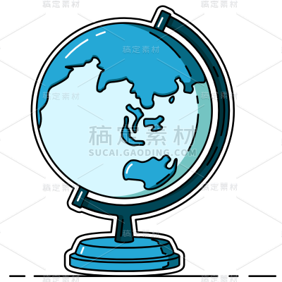 太空科技感元素-地球仪