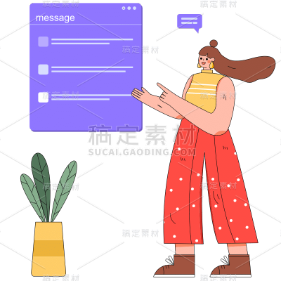 扁平-商务办公职业人物插画-SVG1