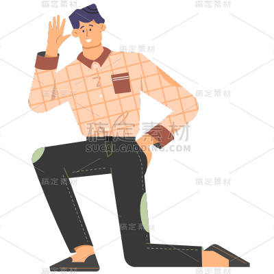 手绘-男性人物插画-男人3
