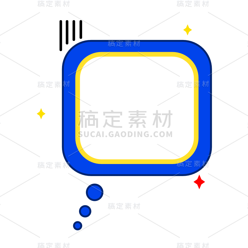 SVG-波普风对话气泡贴纸