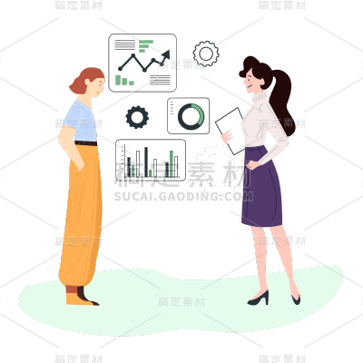 扁平-商务办公职业形象人物场景7