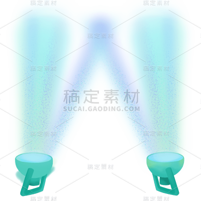 手绘-舞台聚光灯光束装饰贴纸10