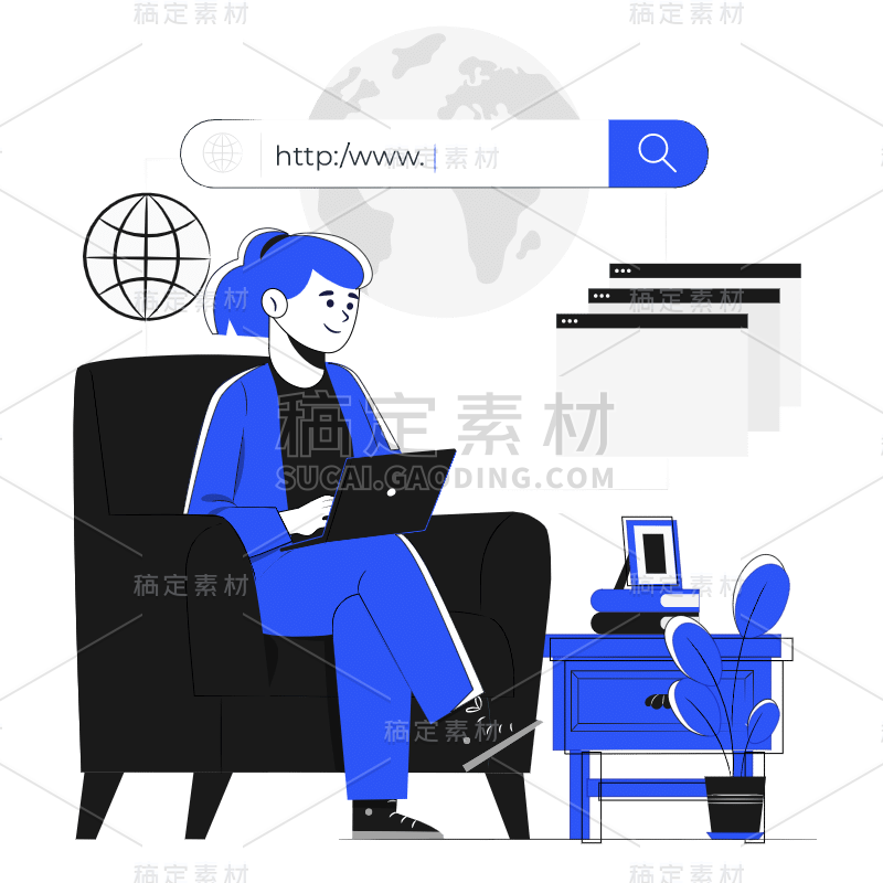 SVG-电脑工作互联网素材贴纸