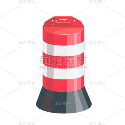 手绘-安全主题贴纸SVG-路锥1