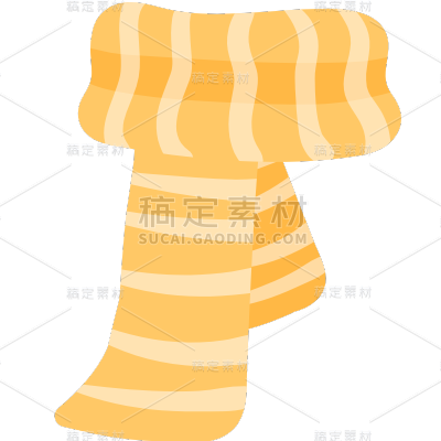 扁平肌理冬天氛围贴纸-围巾