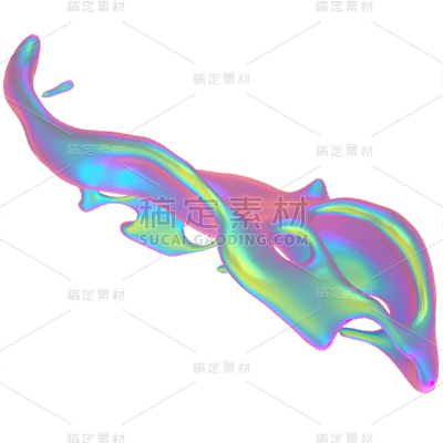 3D-酸性风液体贴纸4