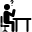 Thinking, Man, Working, Sitting, Office, Side, View