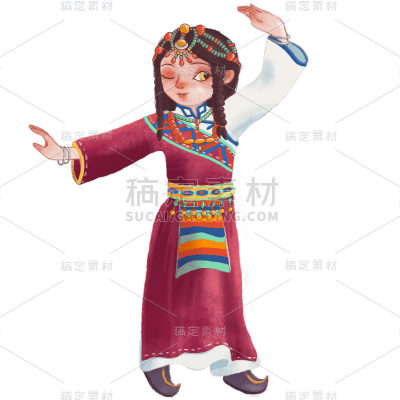 手绘-民族元素贴纸