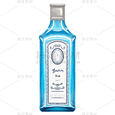 水彩画-洋酒瓶元素2