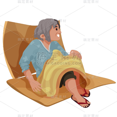 手绘-人物插画贴纸-流浪者2
