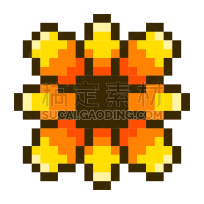 Flower Pixel Sticker
