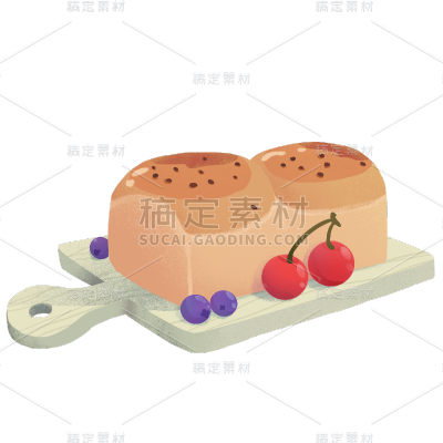 卡通甜品插画主题元素