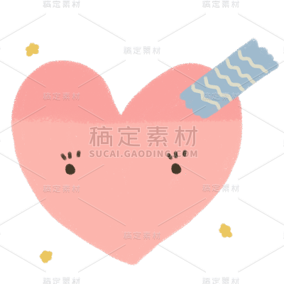 手绘-冬天问候专题贴纸-爱心