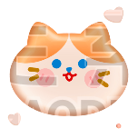 猫咪黄可爱动态贴纸