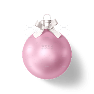 粉色3D立体情人节装饰球元素
