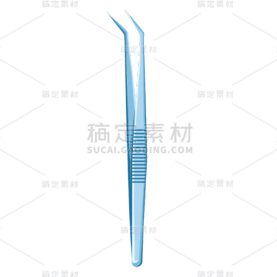 手绘-医疗用品医疗元素贴纸-镊子
