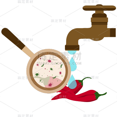 扁平-食品卫生元素医疗贴纸-SVG1