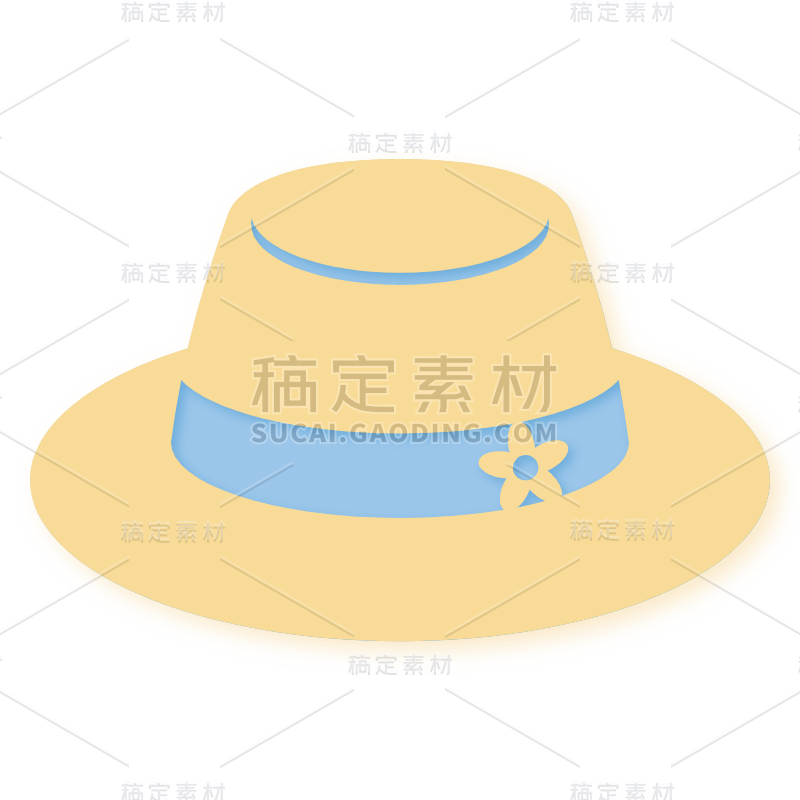 扁平-剪纸风服饰单品-SVG-帽子