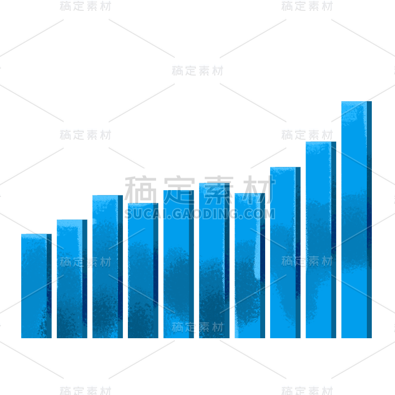 手绘风-金融理财贴纸-统计图