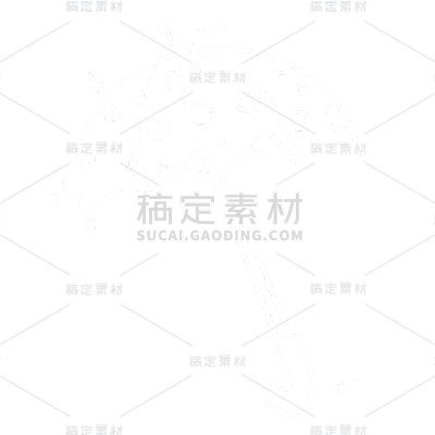 线条-可爱风线条元素-雨伞