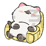 沙发小猫可爱手绘动态贴纸