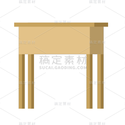 矢量风-扁平风生活用品-桌子