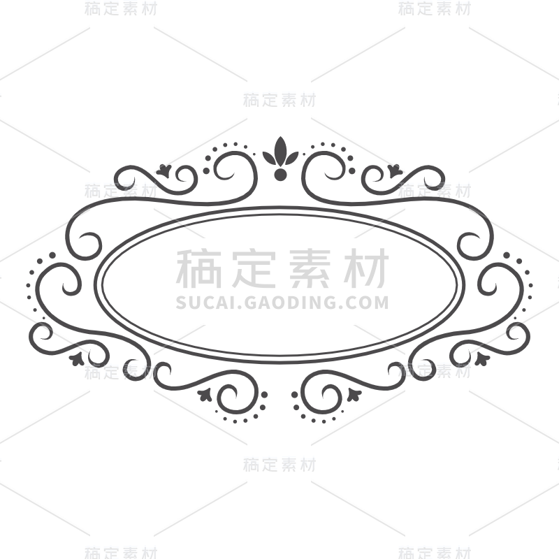 手绘-西方复古纹饰贴纸SVG-8