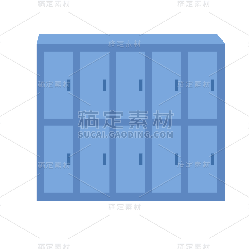 矢量风-扁平风手绘-储物柜