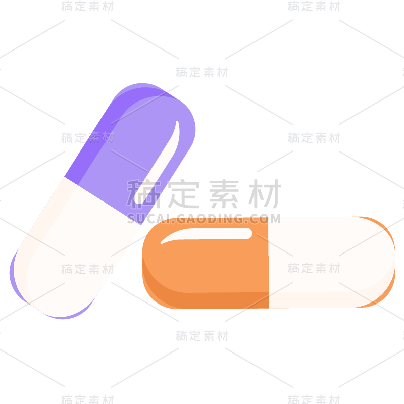 扁平-医疗检查贴纸-药丸-SVG_画板 1.png