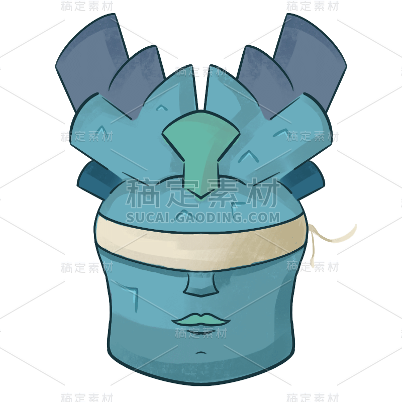 手绘-面具元素图形