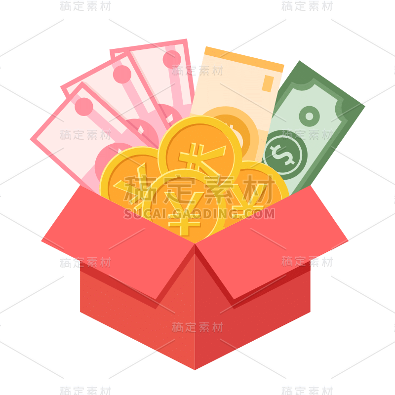 金融理财货币元素贴纸-SVG2