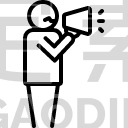 Man Talking By A Speaker