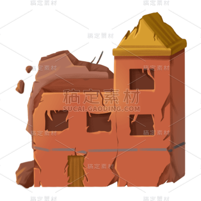 手绘肌理-建筑元素贴纸