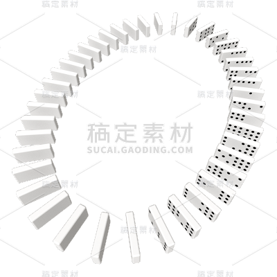 C4D-3D立体多米诺骨牌4