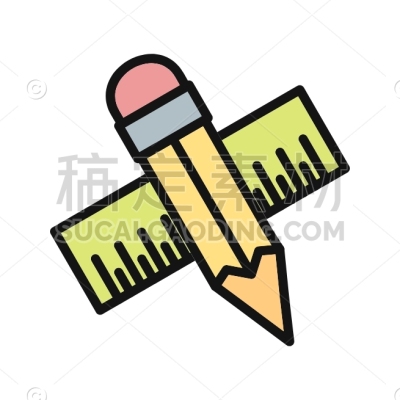 Pencil, Ruler, Pen, Set