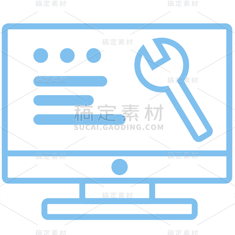 扁平互联网科技icon-电脑