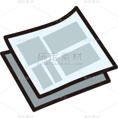 ICON-垃圾分类环保icon-SVG-报纸