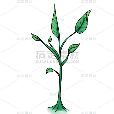 中国风-传统节气人物活动元素贴纸-高树苗