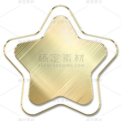 金属质感星星装饰元素-星星