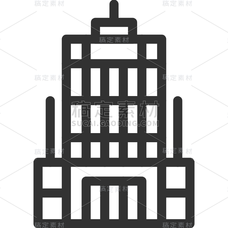 ICON-矢量房屋楼房建筑图标6