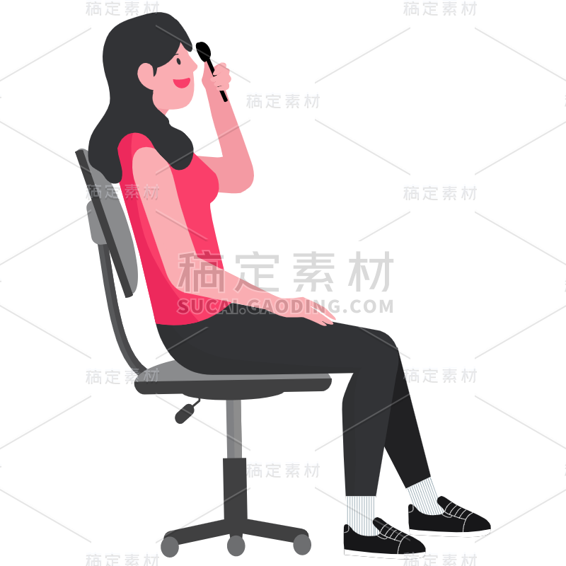 扁平-女性人物插画-SVG4