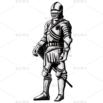 欧洲骑士铠甲人物贴纸-SVG5
