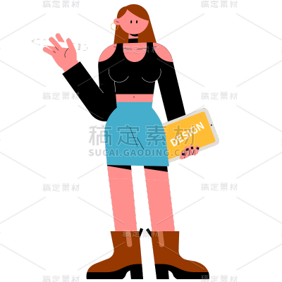 高质量人物插画-女孩
