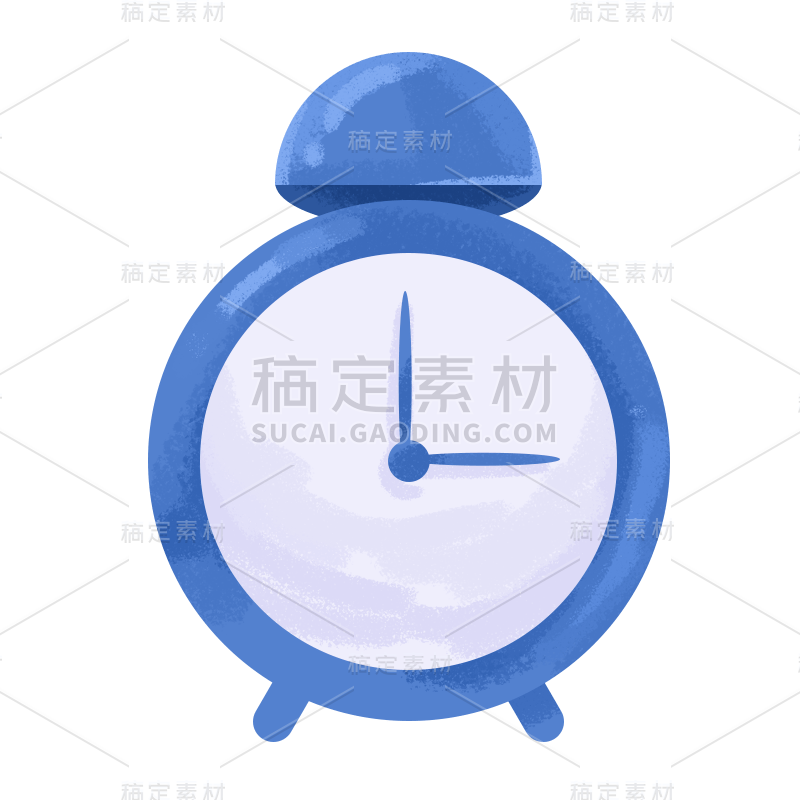 手绘风-家居用品贴纸-闹钟