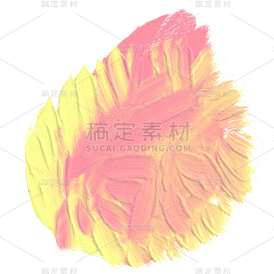 手绘-渐变油画笔刷基础装饰元素5